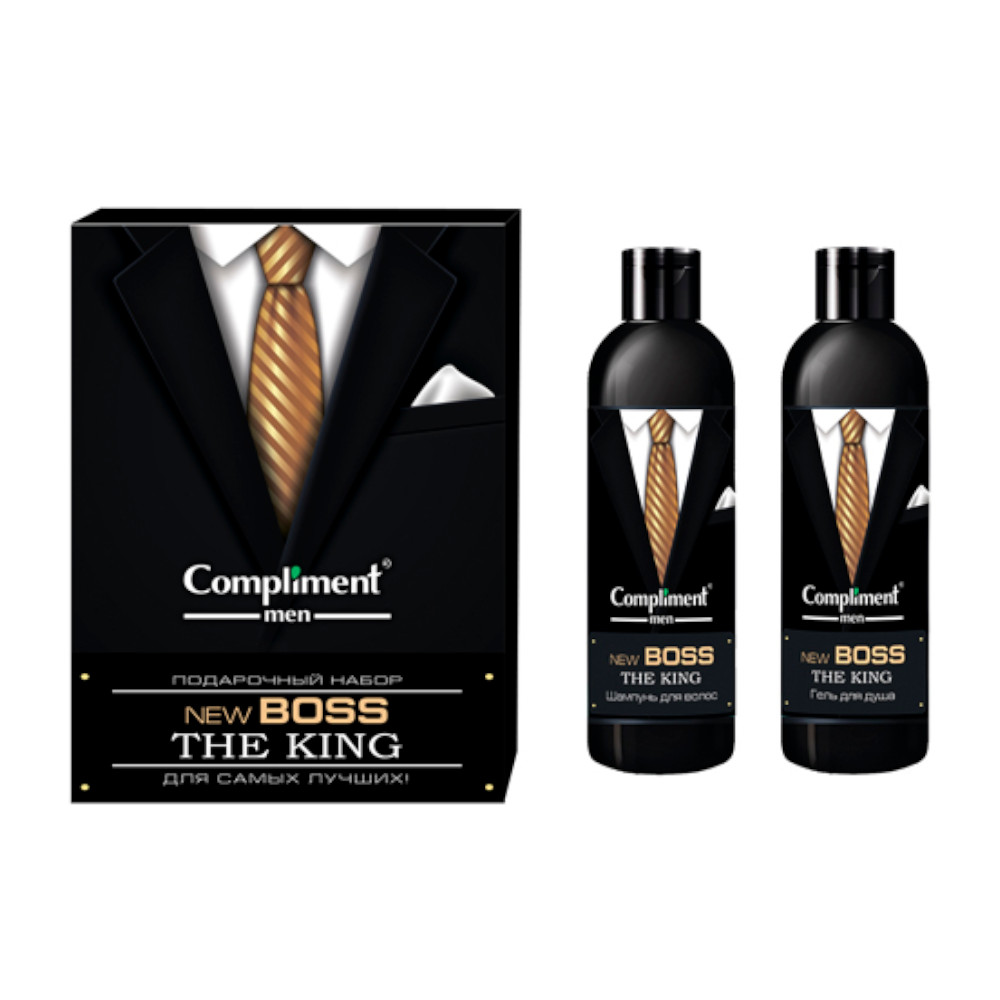 Купить Подарочный набор Compliment для мужчин men New Boss The King по цене  262.50 Р в Иркутске в аптеке ФАРМЭКОНОМ.