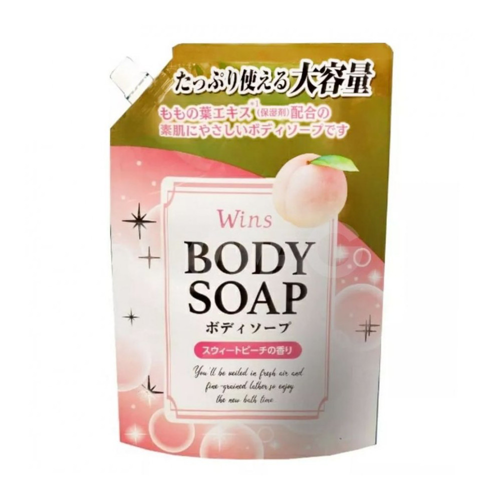 Купить Крем-мыло для тела Nihon Wins Body Soap Peach мягкая упаковка 900г  по цене 673.20 Р в Иркутске в аптеке ФАРМЭКОНОМ