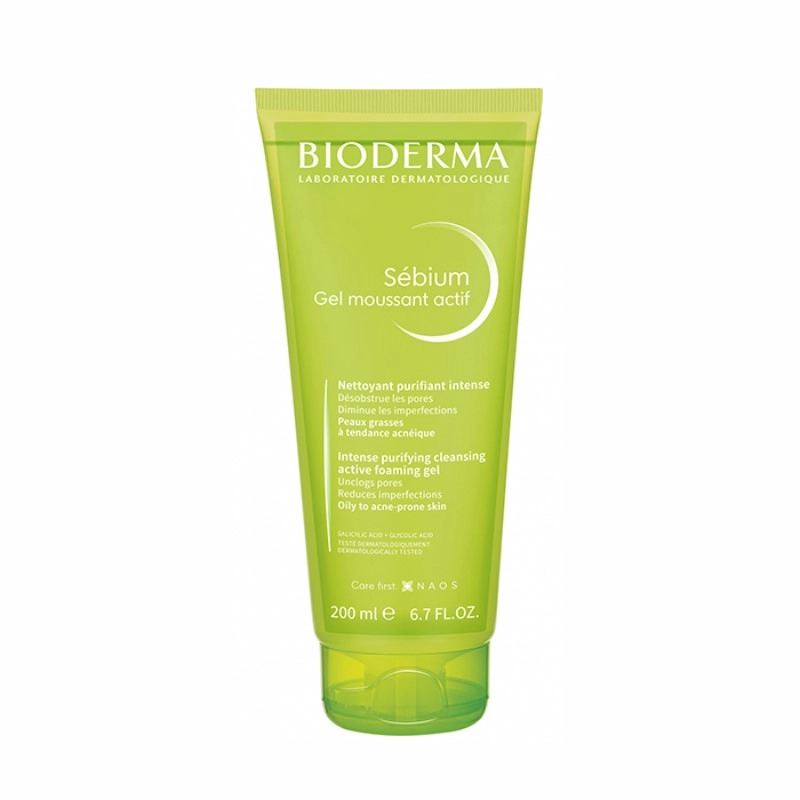 изображение BIODERMA Sebium гель-актив для лица очищающий 200мл от интернет-аптеки ФАРМЭКОНОМ