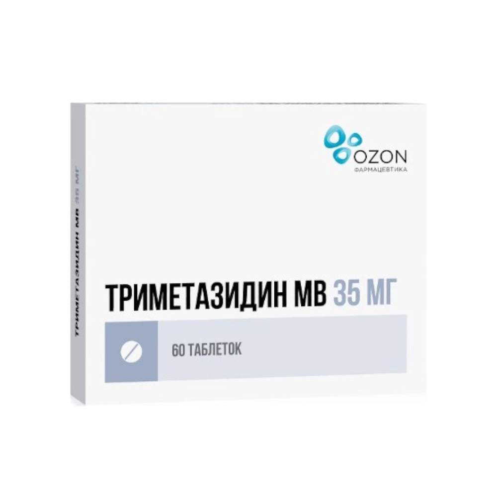 изображение Триметазидин МВ таб.пролонг.в.п.п/о 35мг N60 вн от интернет-аптеки ФАРМЭКОНОМ