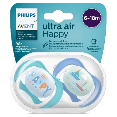 изображение Пустышка Avent Ultra Air SCF080/15 6-18 месяцев 2шт от интернет-аптеки ФАРМЭКОНОМ