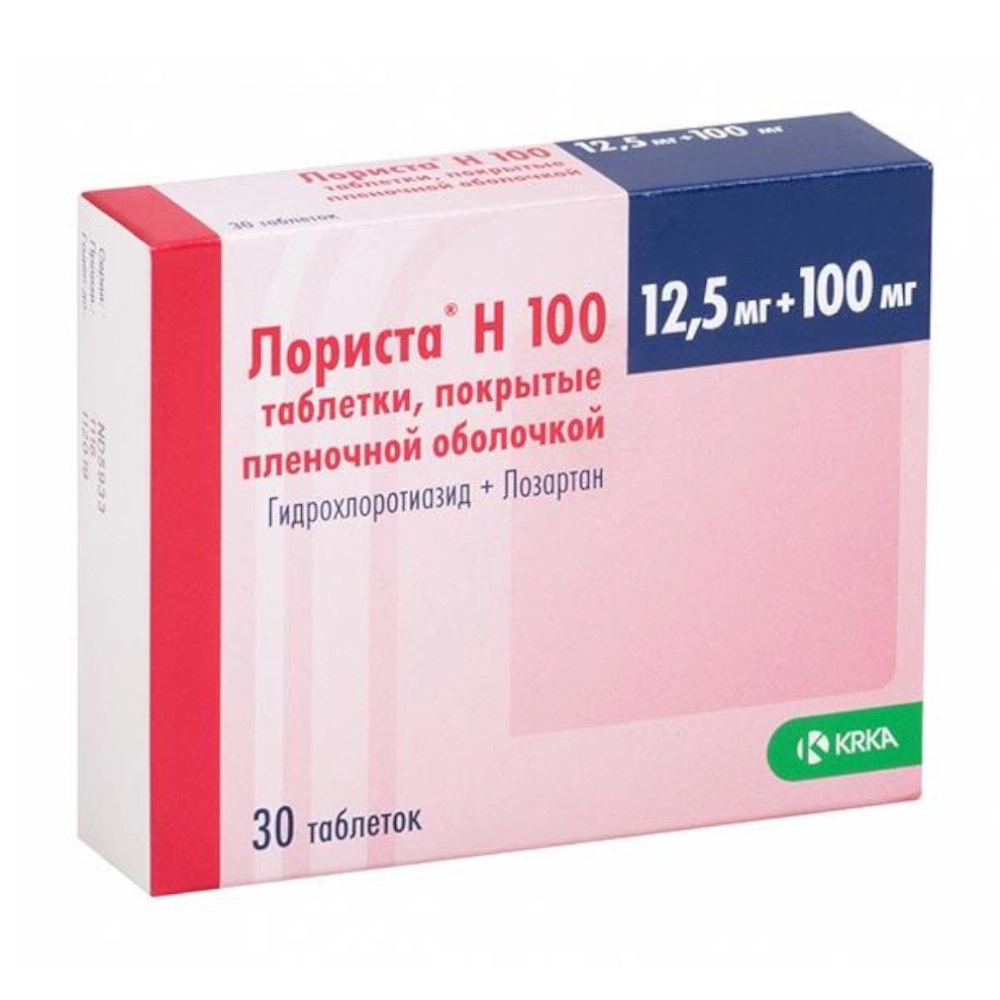 изображение Лориста Н таб.п.п/о 12.5мг+100мг N30 вн от интернет-аптеки ФАРМЭКОНОМ