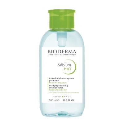 изображение BIODERMA Sebium Н2О вода мицеллярная 500мл флакон с помпой от интернет-аптеки ФАРМЭКОНОМ