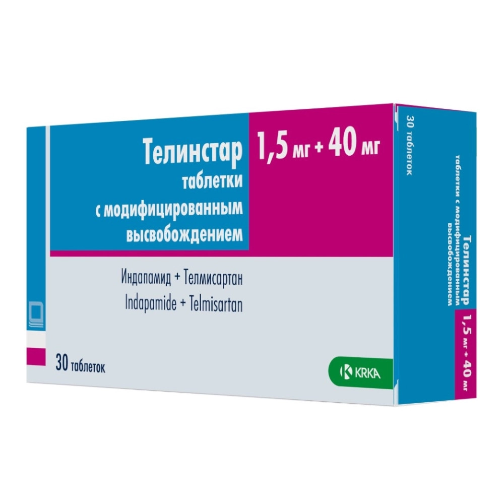 изображение Телинстар таб.модиф.высв. 1.5мг+40мг N30 вн от интернет-аптеки ФАРМЭКОНОМ