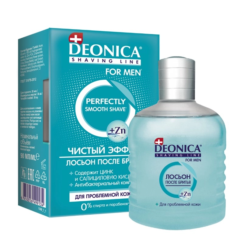 изображение DEONICA For men Чистый эффект лосьон после бритья для проблемной кожи 90мл от интернет-аптеки ФАРМЭКОНОМ