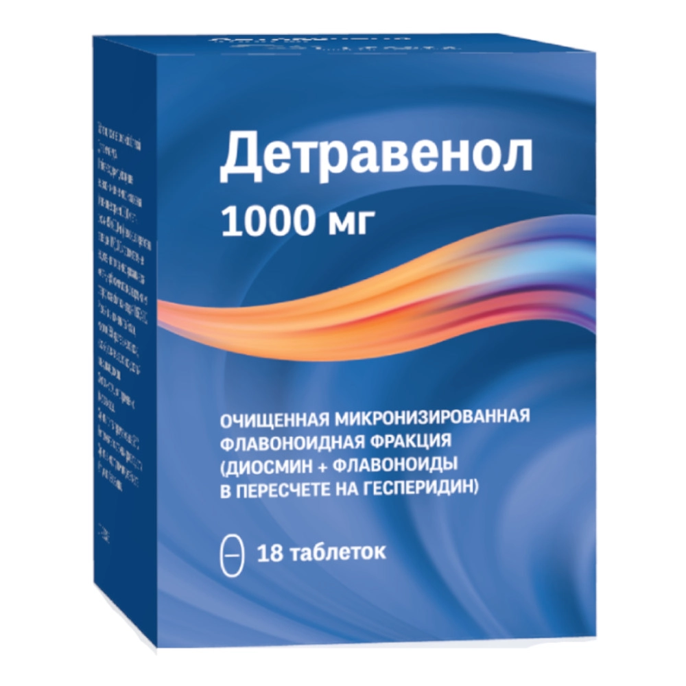 изображение Детравенол таб.п.п/о 1000мг N18 вн от интернет-аптеки ФАРМЭКОНОМ