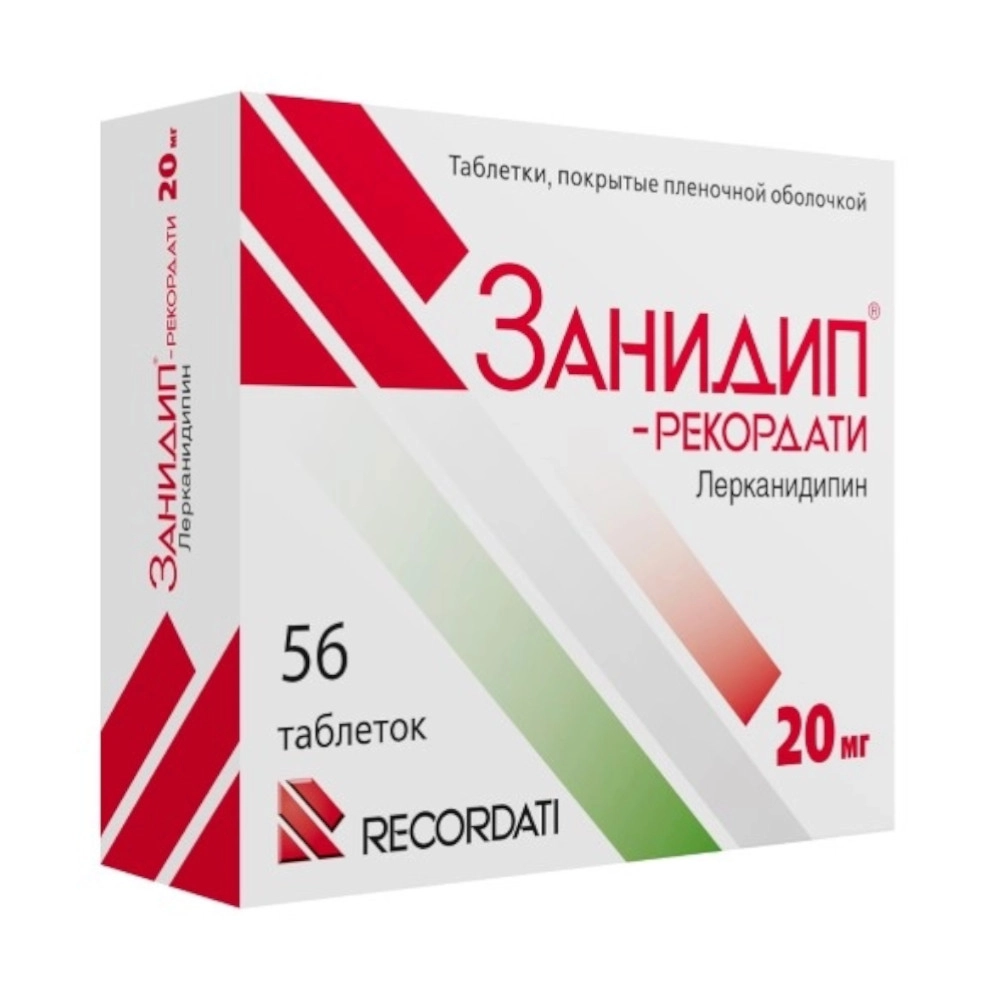 изображение Занидип-рекордати таб.п.п/о 20мг N56 вн от интернет-аптеки ФАРМЭКОНОМ