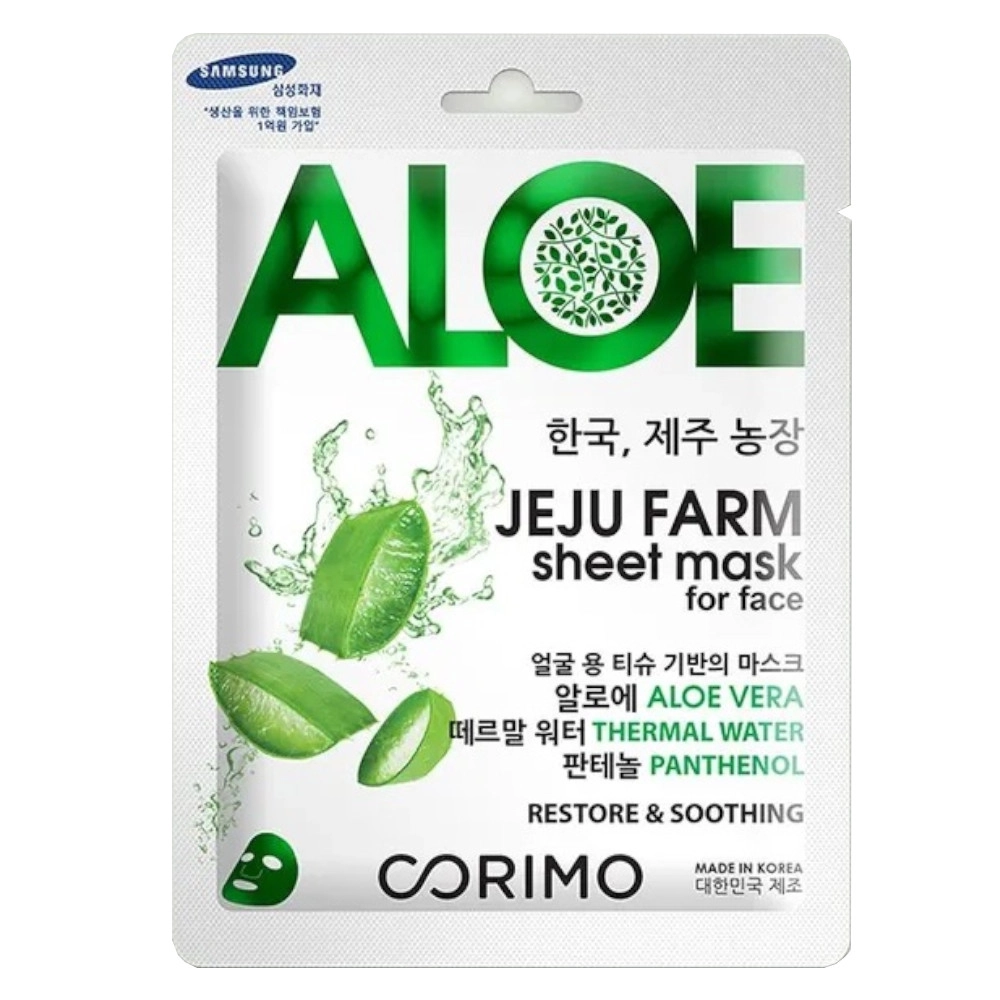 изображение Corimo тканевая маска для лица ALOE восстановление 25г от интернет-аптеки ФАРМЭКОНОМ