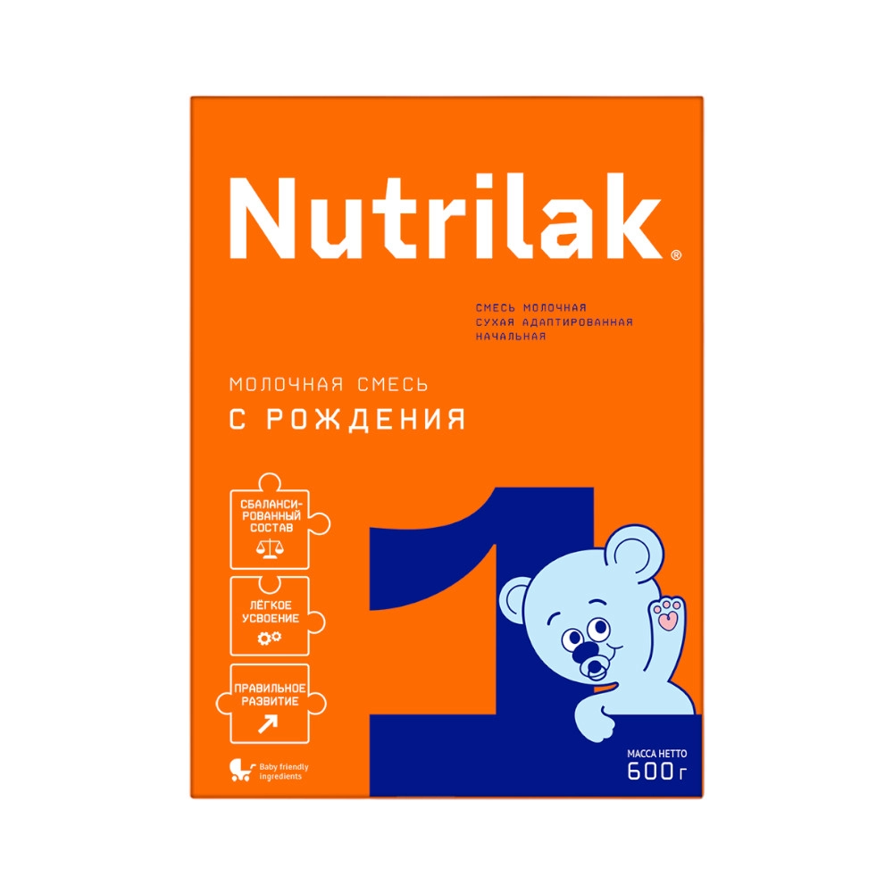 изображение Молочная смесь Нутрилак 1 600г 0-6мес. от интернет-аптеки ФАРМЭКОНОМ
