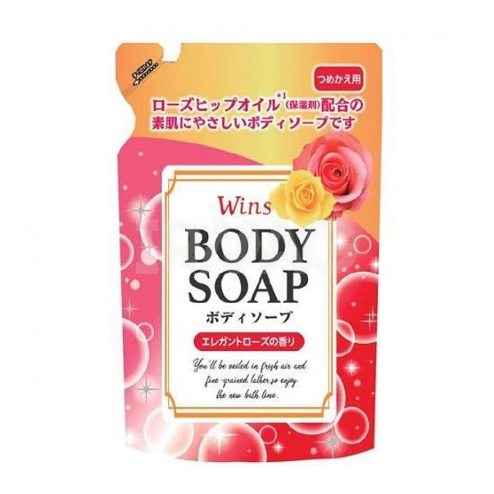 изображение Крем-мыло для тела Nihon Wins Body Soap Rose мягкая упаковка 340г от интернет-аптеки ФАРМЭКОНОМ