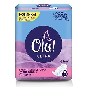 изображение Прокладки критич. Ola! Ultra super N8 0408 барх.сеточка от интернет-аптеки ФАРМЭКОНОМ