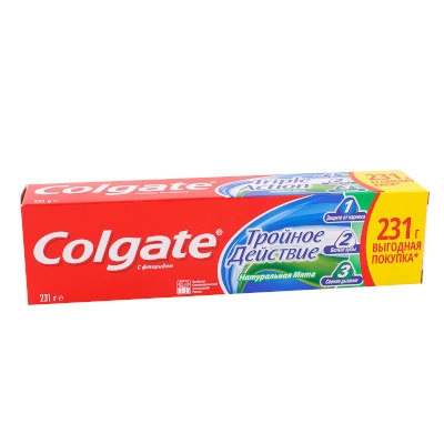 изображение Паста зубн. Colgate 150мл Тройное действие от интернет-аптеки ФАРМЭКОНОМ