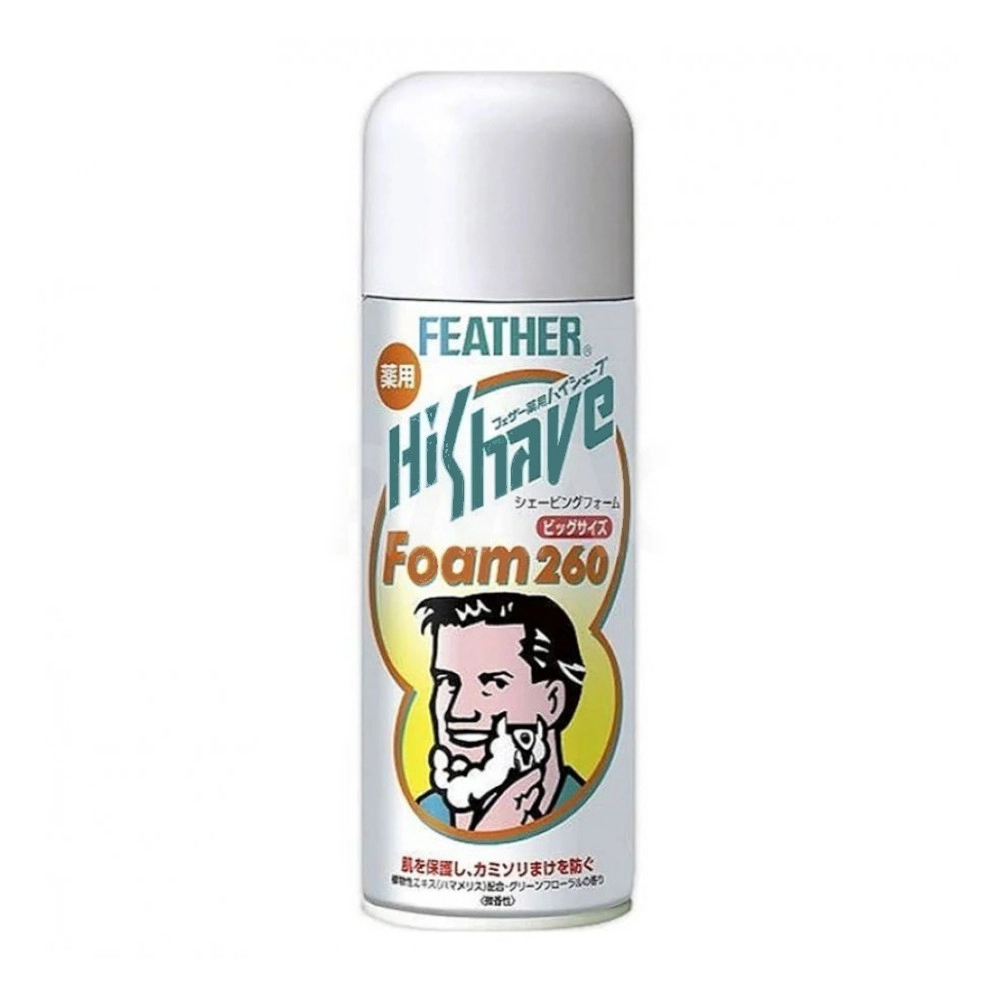 изображение Пена для бритья Feather HiShave Foam Экстракт гамамелиса 260г от интернет-аптеки ФАРМЭКОНОМ
