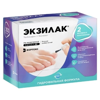 изображение Экзилак лак 4%+3%-10г д/ногтей +пилочка от интернет-аптеки ФАРМЭКОНОМ