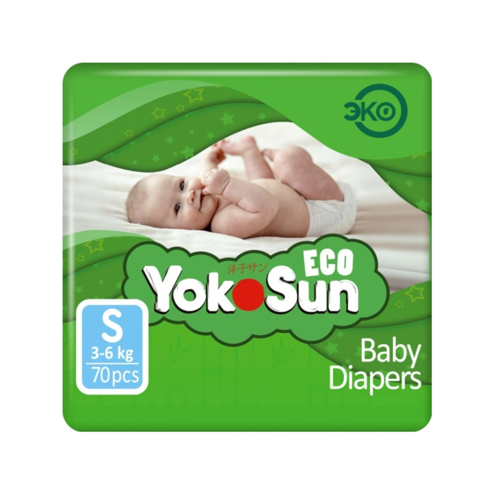 изображение Подгузники YokoSun Eco S 3-6кг 70шт от интернет-аптеки ФАРМЭКОНОМ