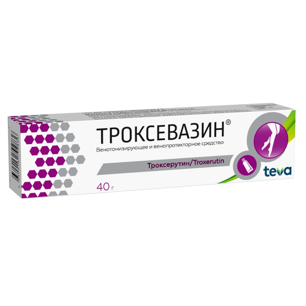 изображение Троксевазин гель 2%-40г туба наруж от интернет-аптеки ФАРМЭКОНОМ