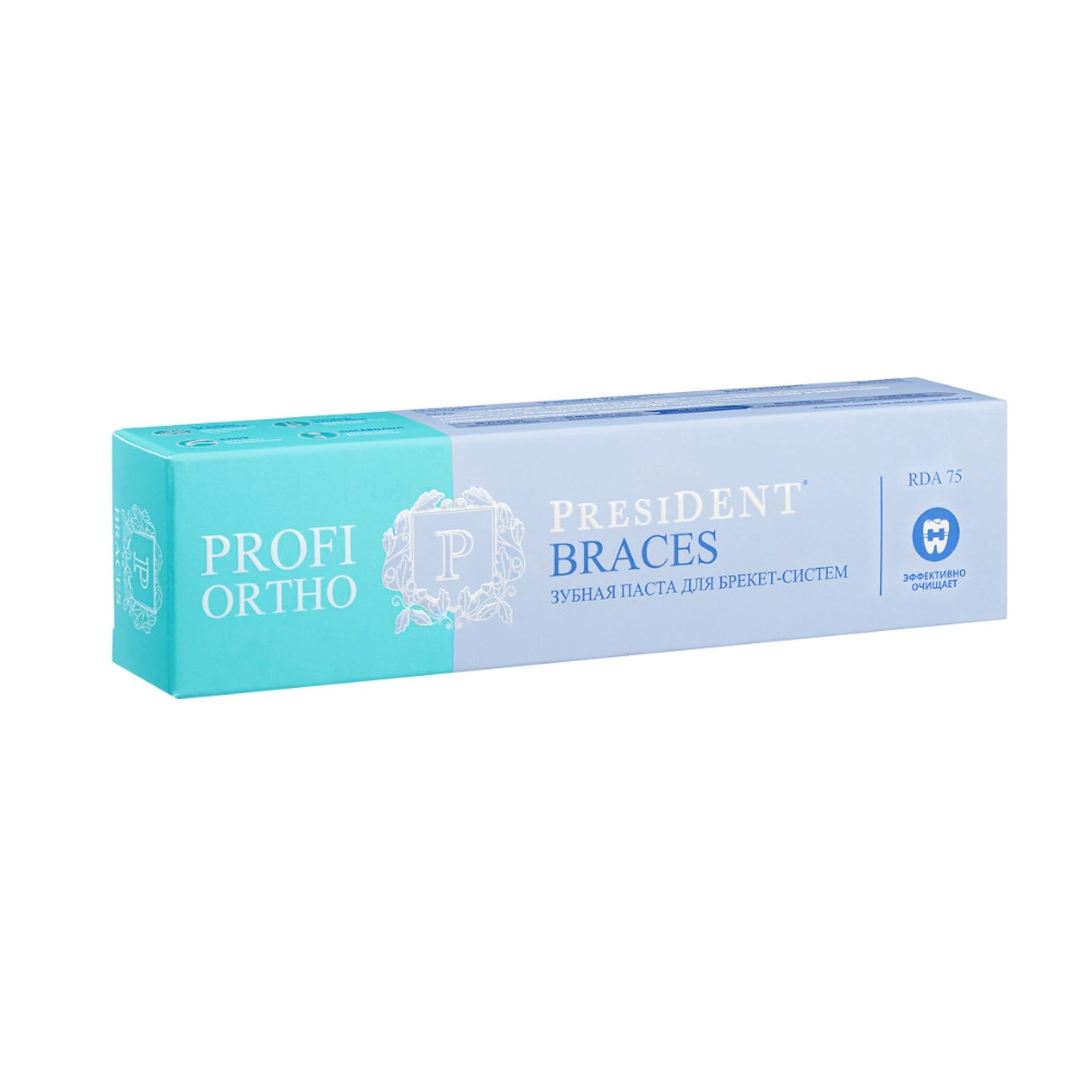 изображение Паста зубн. ПрезиДЕНТ PROFI ORTHO BRACES 50мл д/брекет-систем от интернет-аптеки ФАРМЭКОНОМ