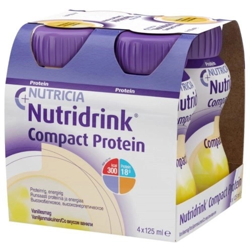 Смесь для энтерального питания Nutridrink Compact Protein 125мл 4шт купить в аптеке ФАРМЭКОНОМ