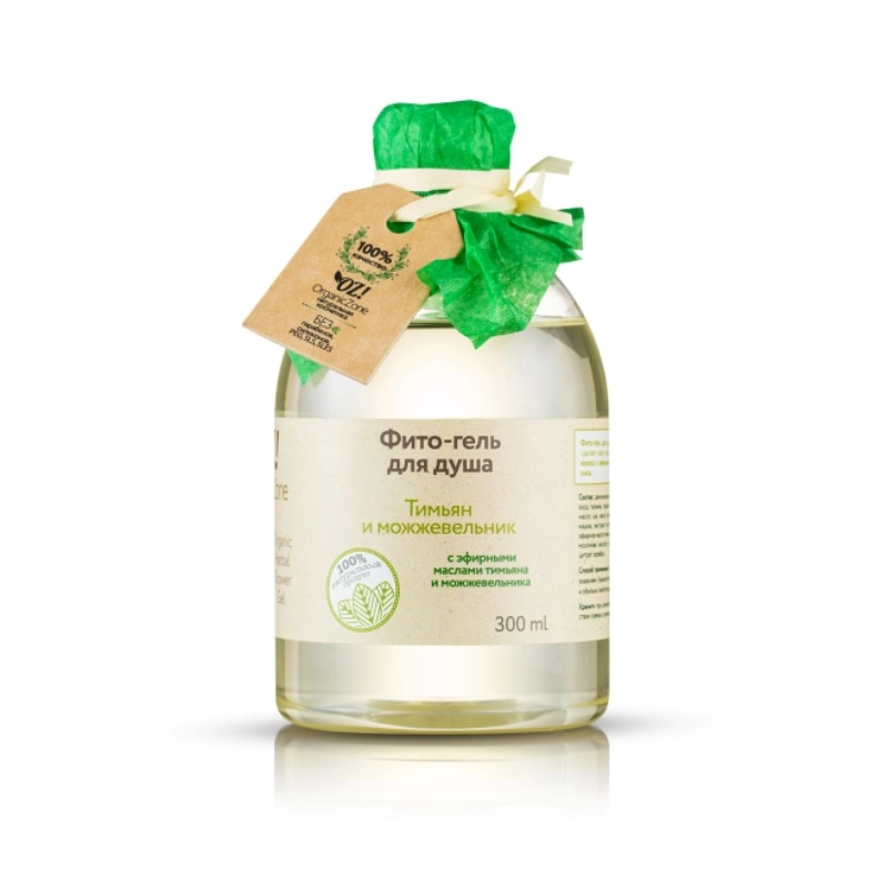 изображение OZ! OrganicZone фито-гель для душа с эфирными маслами тимьяна и можжевельника 300мл от интернет-аптеки ФАРМЭКОНОМ