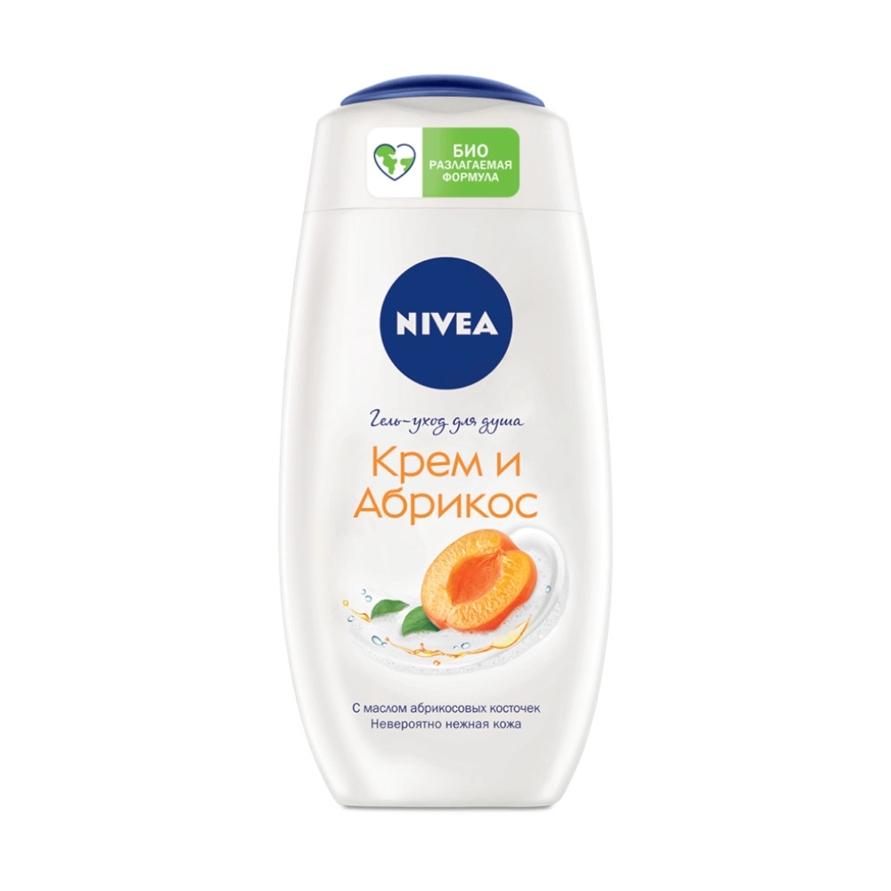 изображение Гель-уход для душа Nivea Крем и абрикос 250мл от интернет-аптеки ФАРМЭКОНОМ