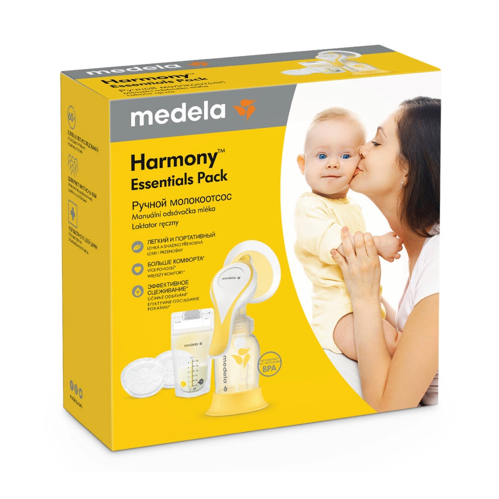 изображение Молокоотсос Medela harmony ручной с набором аксессуаров от интернет-аптеки ФАРМЭКОНОМ