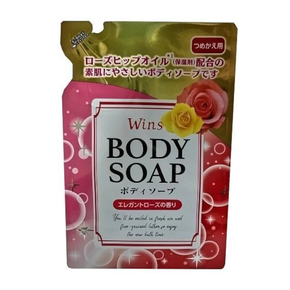 изображение Крем-мыло для тела Nihon Wins Body Soap Rose мягкая упаковка 340г от интернет-аптеки ФАРМЭКОНОМ