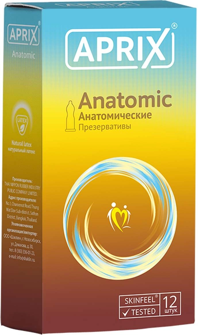 изображение Презервативы APRIX Anatomic 12 шт. от интернет-аптеки ФАРМЭКОНОМ