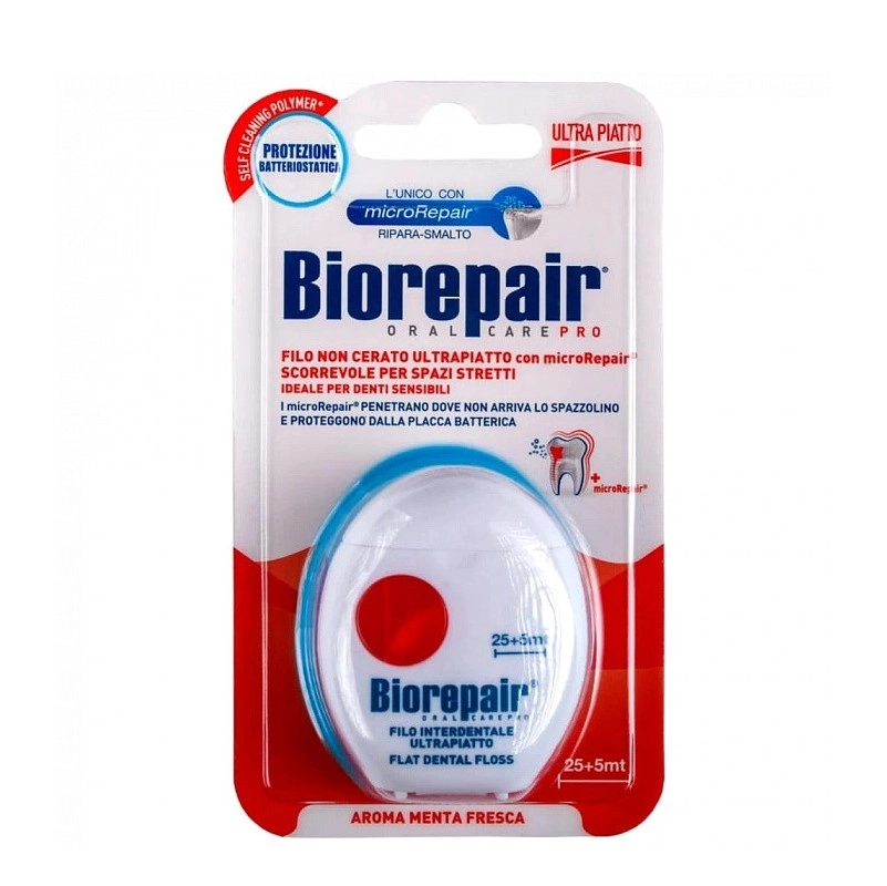 изображение Biorepair Filo Non Cerato Ultrapiatto нить зубная невощеная ультра-плоская 30м от интернет-аптеки ФАРМЭКОНОМ