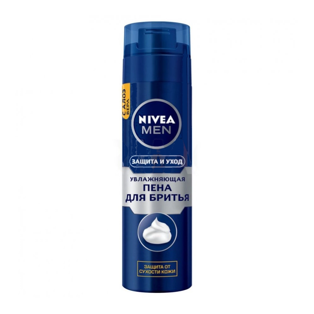 изображение Пена для бритья Nivea For Men Защита и Уход Увлажняющая 200мл от интернет-аптеки ФАРМЭКОНОМ