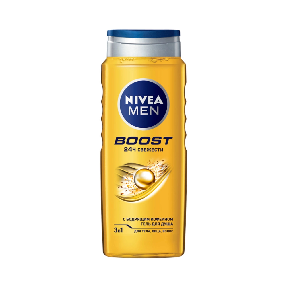 изображение Гель для душа Nivea For Men Boost 3в1 500мл от интернет-аптеки ФАРМЭКОНОМ