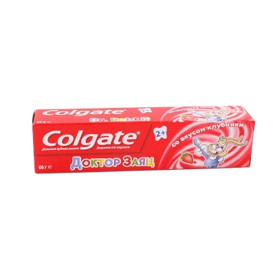 изображение Паста зубн.  д/дет. Colgate Доктор Заяц 50мл 2+ клубника от интернет-аптеки ФАРМЭКОНОМ