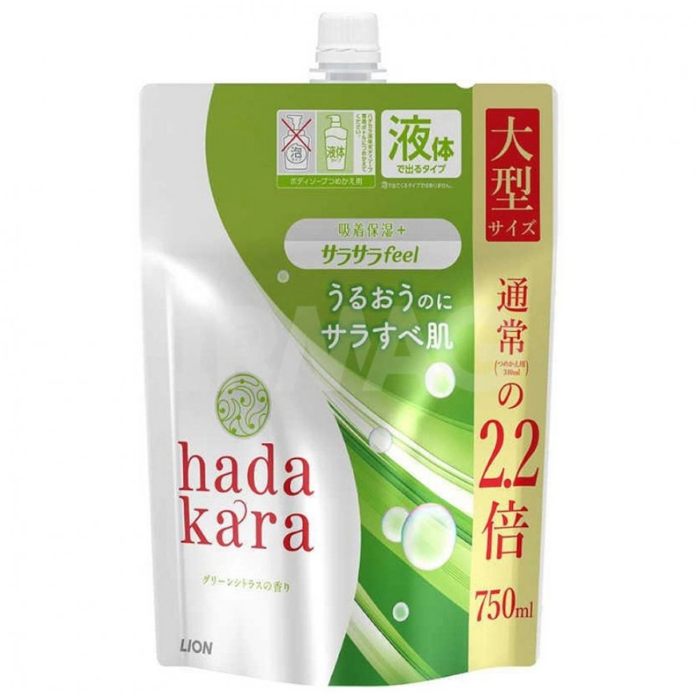 изображение LION Hadakara Жидкое мыло для тела Увлажняющее для жирной кожи сменный блок 750мл от интернет-аптеки ФАРМЭКОНОМ