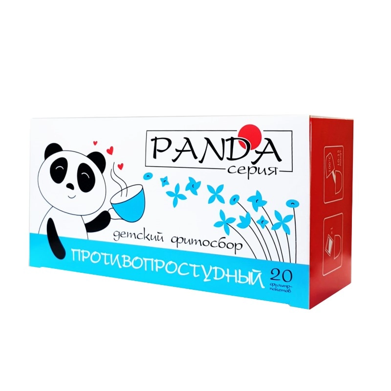 изображение Фиточай PANDA Противопростудный детский 1,5г 20 фильтр-пакетов от интернет-аптеки ФАРМЭКОНОМ