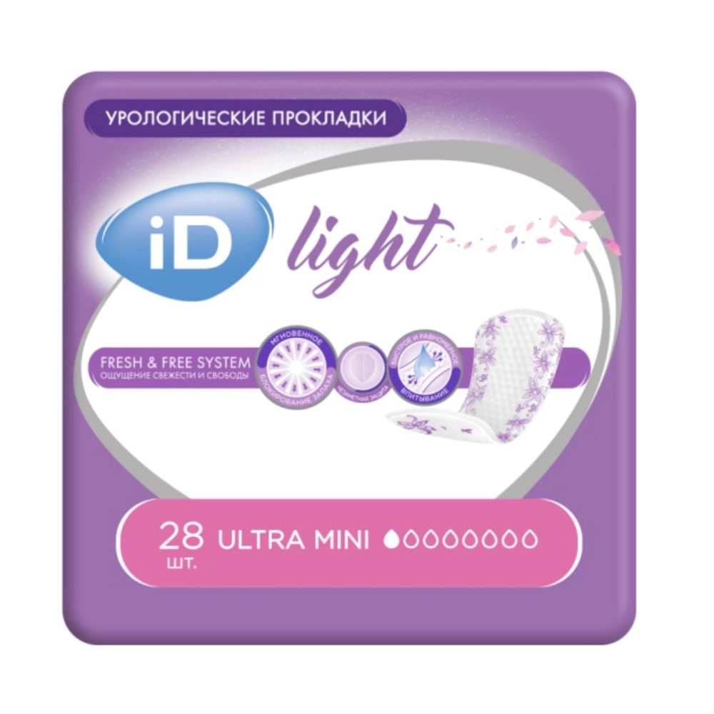 изображение Урологические прокладки iD Light Ultra Mini 28шт от интернет-аптеки ФАРМЭКОНОМ