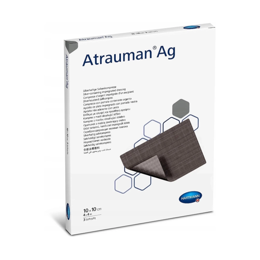 Повязка Атрауман AG 10х10см N1 4995733 стерильный с серебром купить в аптеке ФАРМЭКОНОМ