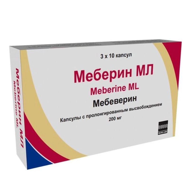 изображение Меберин МЛ капс.пролог.высв. 200мг N30 вн от интернет-аптеки ФАРМЭКОНОМ