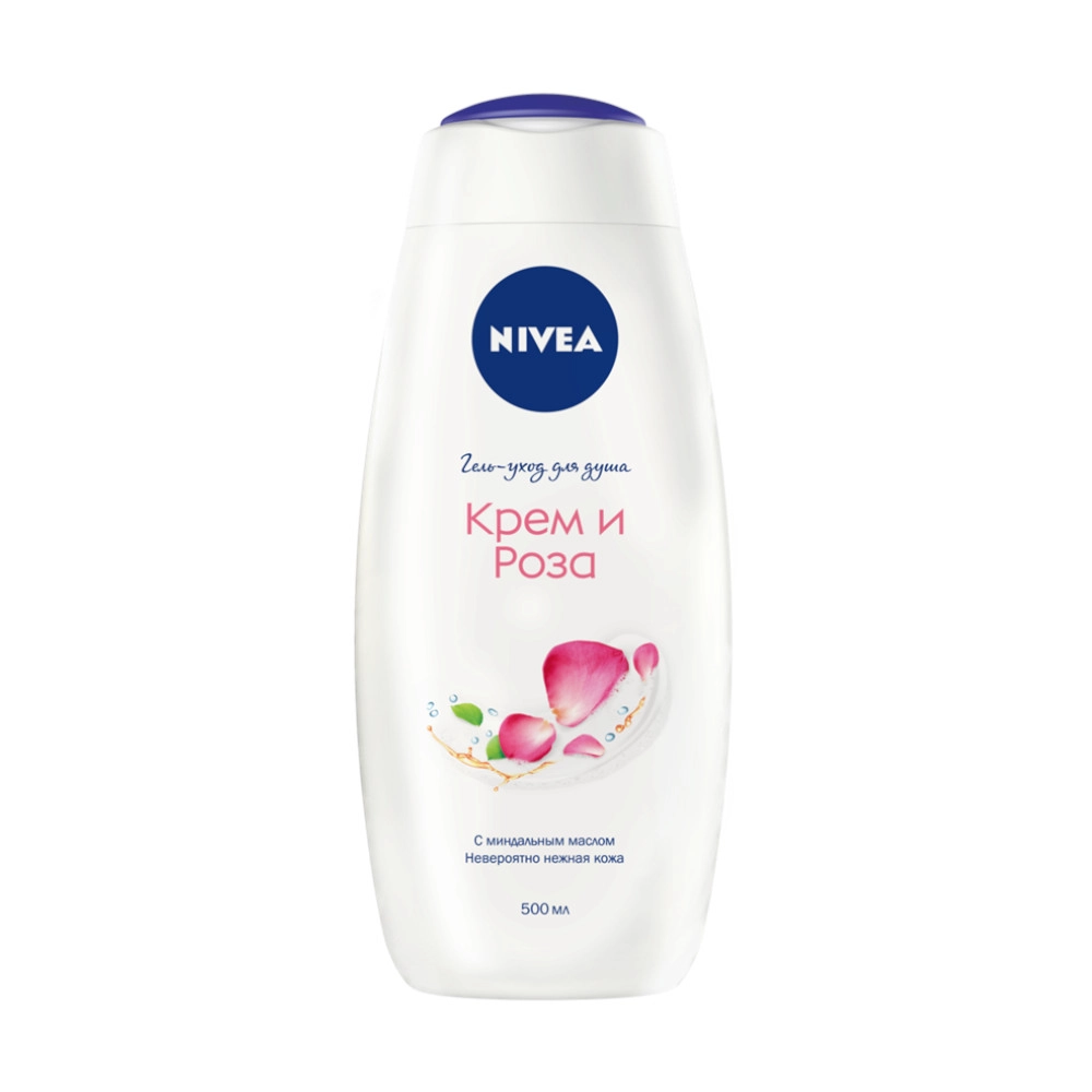 изображение Гель-уход для душа Nivea Крем и роза 500мл от интернет-аптеки ФАРМЭКОНОМ