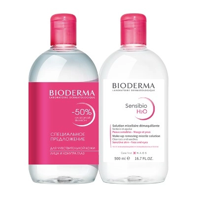 изображение BIODERMA Sensibio Н2О вода мицеллярная 500мл 2шт от интернет-аптеки ФАРМЭКОНОМ