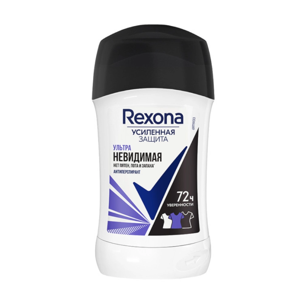 изображение Дезодорант-антиперспирант стик Rexona Ультра Невидимая 40мл от интернет-аптеки ФАРМЭКОНОМ