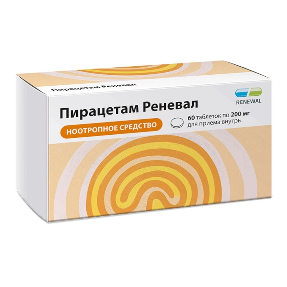 изображение Пирацетам Реневал таб.п.п/о 200мг N60 от интернет-аптеки ФАРМЭКОНОМ