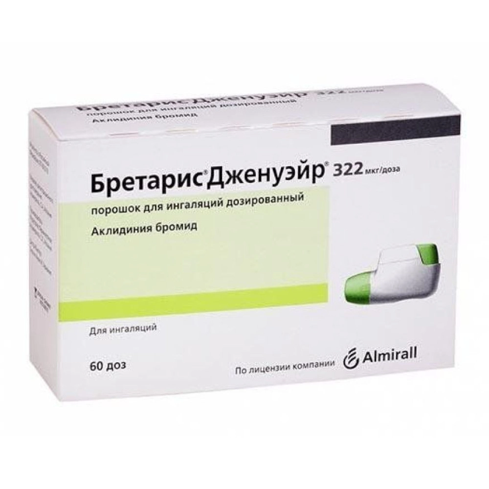 изображение Бретарис Дженуэйр пор. 322мкг/доза-60доз д/инг от интернет-аптеки ФАРМЭКОНОМ
