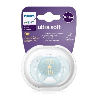 изображение Пустышка Avent Ultra soft SCF528/01 6-18 месяцев 1шт от интернет-аптеки ФАРМЭКОНОМ