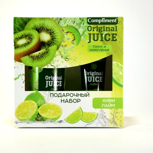 изображение Набор подар. д/жен. Комплимент 1490 Original Juice мыло 320мл, бальзам д/рук 100мл киви, лайм от интернет-аптеки ФАРМЭКОНОМ