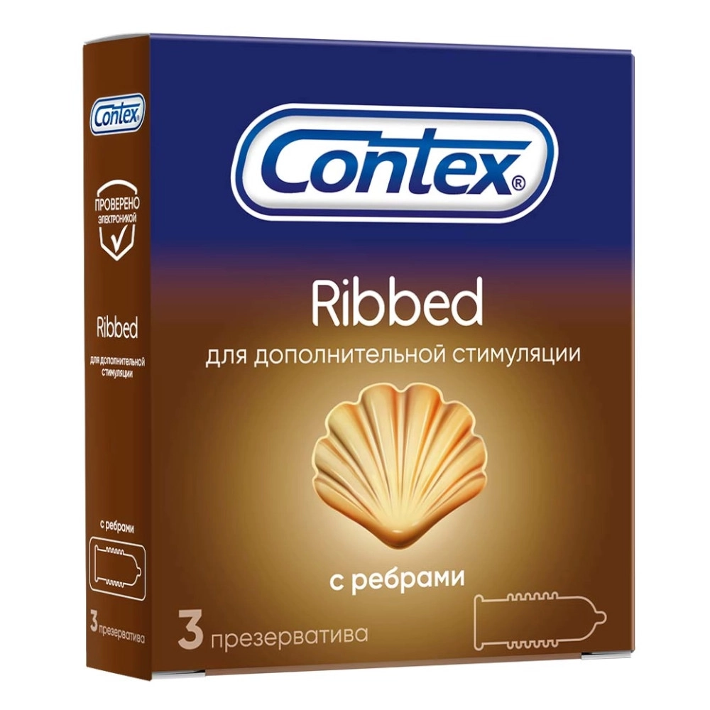 изображение Презервативы CONTEX N3 ribbed от интернет-аптеки ФАРМЭКОНОМ