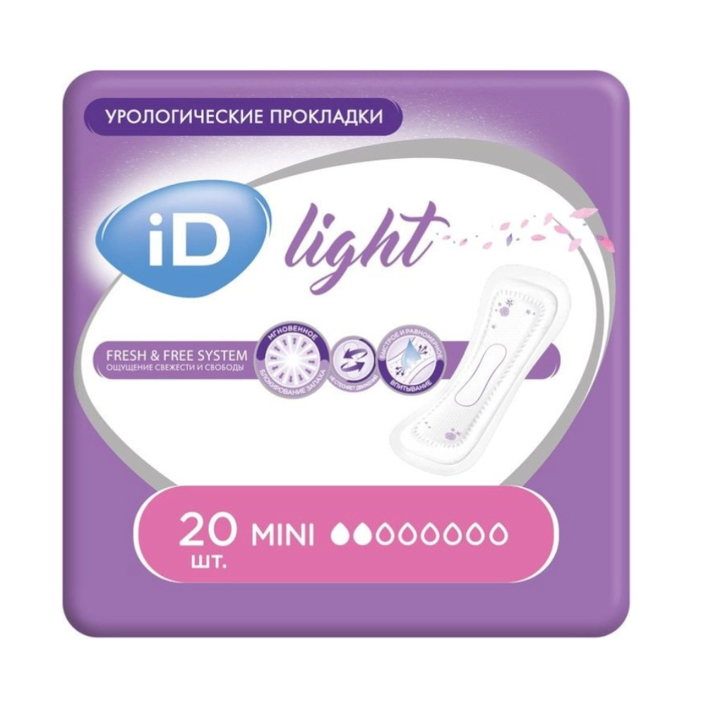 изображение Прокладки урологические iD Light Mini 20шт от интернет-аптеки ФАРМЭКОНОМ