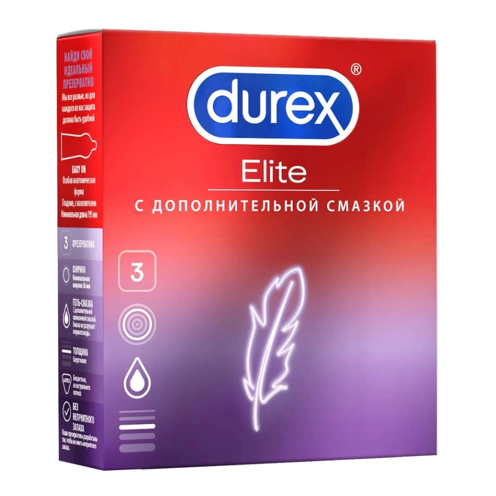 изображение Презервативы Durex 3 шт. Elit от интернет-аптеки ФАРМЭКОНОМ