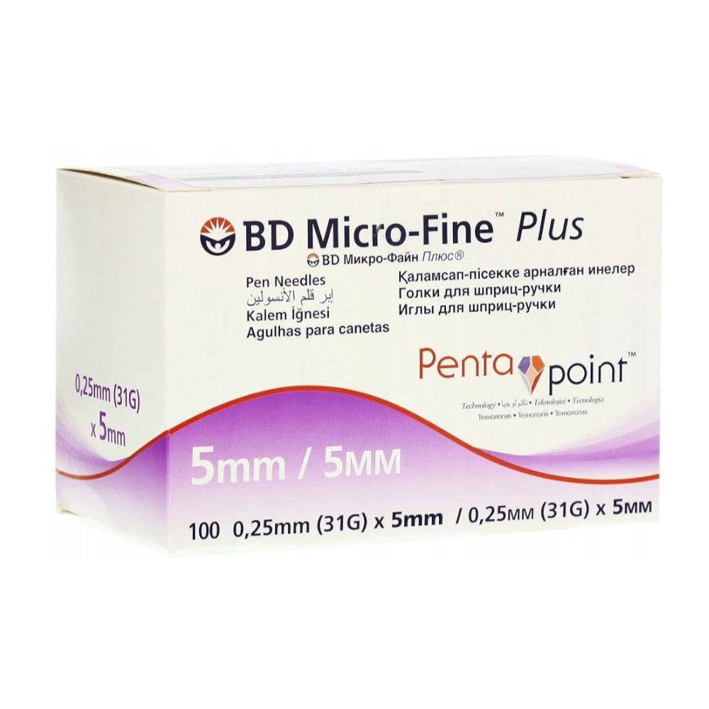  Иглы Micro-Fine Plus PentaPoint G-31(0,25х5мм), 100шт купить в аптеке ФАРМЭКОНОМ