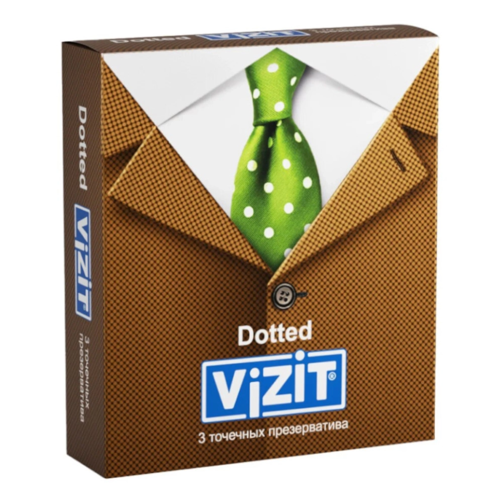 изображение Презервативы ViZiT Dotted с точечным рифлением 12шт от интернет-аптеки ФАРМЭКОНОМ