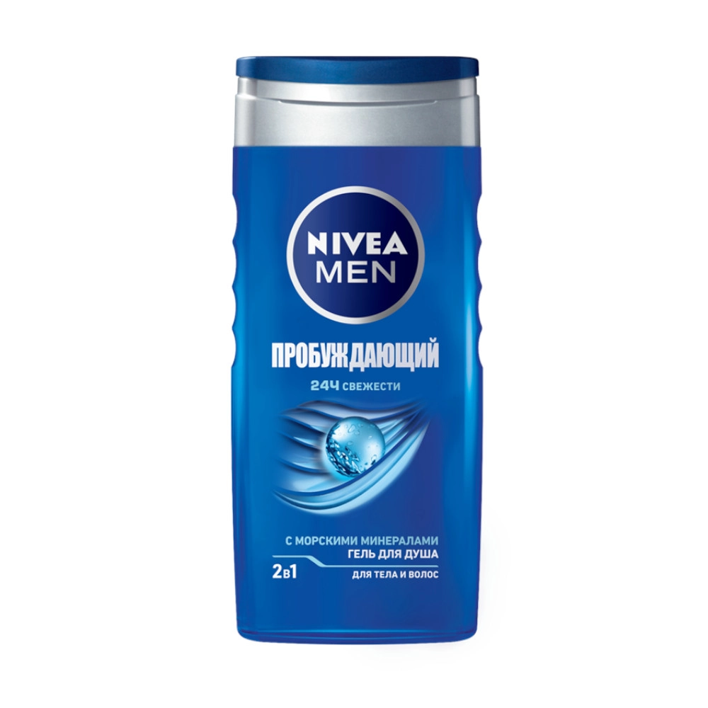 изображение Гель для душа Nivea For Men 2в1 Пробуждающий 250мл от интернет-аптеки ФАРМЭКОНОМ