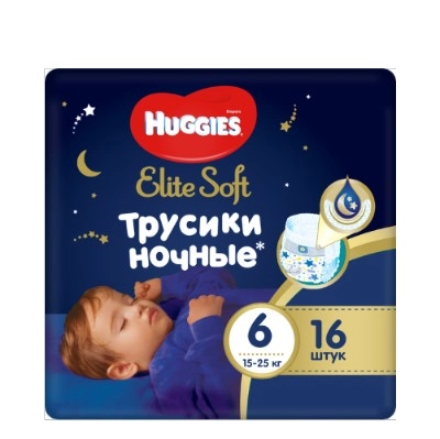 изображение Трусики Хаггис Elite Soft 15-25кг N16 ночн. от интернет-аптеки ФАРМЭКОНОМ